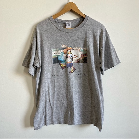 NIAGRA FALLS CANADA Grey Tee T-Shirt - Picture 2 of 7